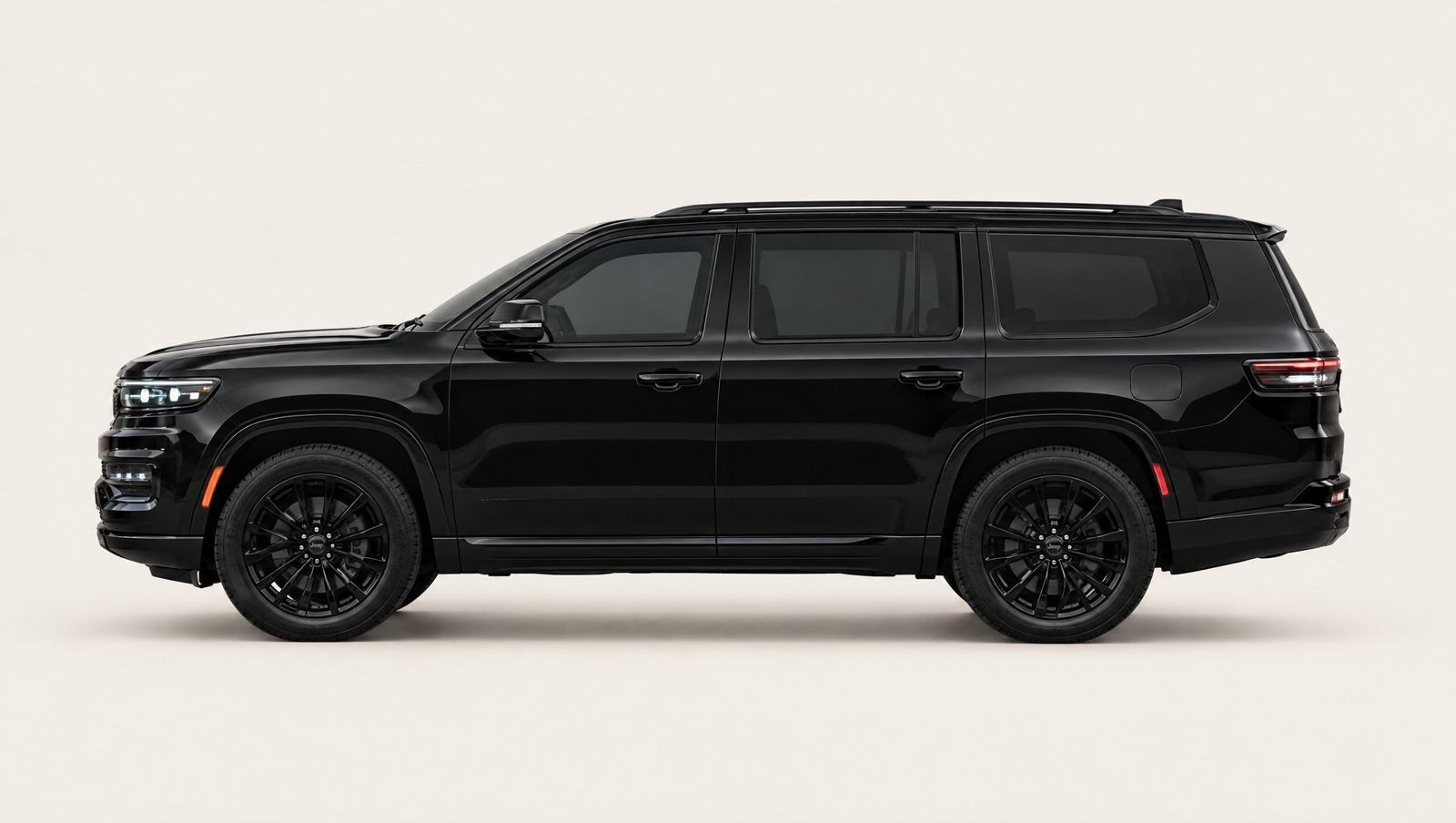 The Black SUV, in profile